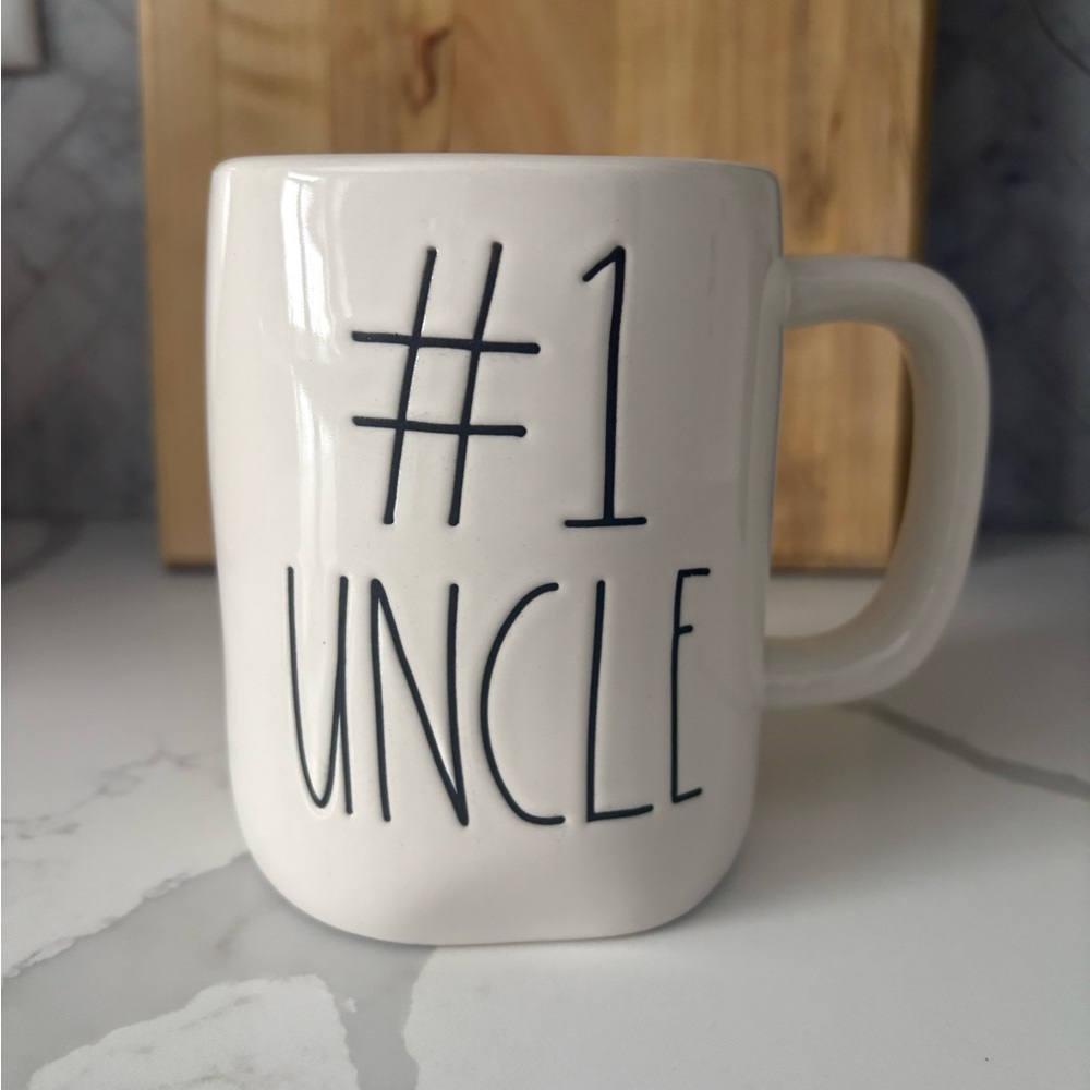 Rae Dunn by Magenta - White Ceramic #1 Uncle Mug